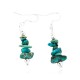 Certified Authentic Navajo .925 Sterling Silver Hooks Natural Turquoise Native American Earrings 18097-4