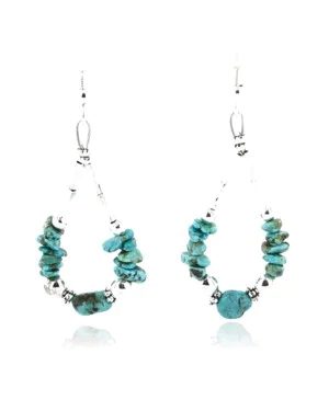 Certified Authentic Navajo .925 Sterling Silver Hooks Natural Turquoise Native American Earrings 371044204401 Certified Authentic Navajo .925 Sterling Silver Hooks Natural Turquoise Native American Earrings 371044204401