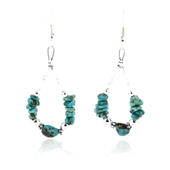 Certified Authentic Navajo .925 Sterling Silver Hooks Natural Turquoise Native American Earrings 371054494253 Certified Authentic Navajo .925 Sterling Silver Hooks Natural Turquoise Native American Earrings 371054494253