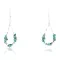 Certified Authentic Navajo .925 Sterling Silver Hooks Natural Turquoise Native American Earrings 371056440193