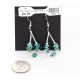 Certified Authentic Navajo .925 Sterling Silver Hooks Natural Turquoise Native American Earrings 371056440193