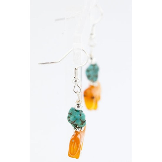 Certified Authentic Navajo .925 Sterling Silver Hooks Natural Turquoise Native American Earrings 390784408126 Certified Authentic Navajo .925 Sterling Silver Hooks Natural Turquoise Native American Earrings 390784408126