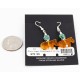 Certified Authentic Navajo .925 Sterling Silver Hooks Natural Turquoise Native American Earrings 390784408126