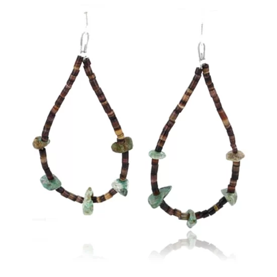 Certified Authentic Navajo .925 Sterling Silver Hooks Natural TURQUOISE Native American Earrings 390792556453 Certified Authentic Navajo .925 Sterling Silver Hooks Natural TURQUOISE Native American Earrings 390792556453
