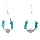 Certified Authentic Navajo .925 Sterling Silver Hooks Natural Turquoise Native American Earrings 390822642110