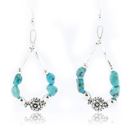 Certified Authentic Navajo .925 Sterling Silver Hooks Natural Turquoise Native American Earrings 390824699868 Certified Authentic Navajo .925 Sterling Silver Hooks Natural Turquoise Native American Earrings 390824699868