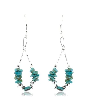Certified Authentic Navajo .925 Sterling Silver Hooks Natural Turquoise Native American Earrings 390844281100 Certified Authentic Navajo .925 Sterling Silver Hooks Natural Turquoise Native American Earrings 390844281100