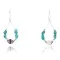 Certified Authentic Navajo .925 Sterling Silver Hooks Natural Turquoise Quartz Native American Earrings 371046511838