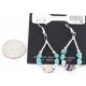 Certified Authentic Navajo .925 Sterling Silver Hooks Natural Turquoise Quartz Native American Earrings 371046511838