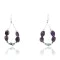 Certified Authentic Navajo .925 Sterling Silver Hooks Turquoise AMETHYST Native American Earrings 390777261435