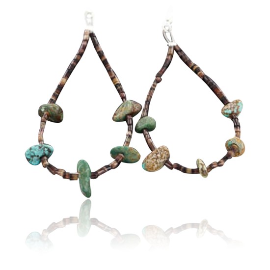 Certified Authentic Navajo .925 Sterling Silver Hooks Turquoise HOOP Native American Earrings 390784256238 Certified Authentic Navajo .925 Sterling Silver Hooks Turquoise HOOP Native American Earrings 390784256238