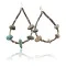 Certified Authentic Navajo .925 Sterling Silver Hooks  Turquoise HOOP Native American Earrings 390784256238