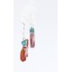 Certified Authentic Navajo .925 Sterling Silver Hooks Turquoise Jasper Native American Earrings 371008465028