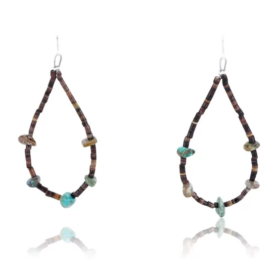 Certified Authentic Navajo .925 Sterling Silver Hooks Turquoise Native American Earrings 390794784483 Certified Authentic Navajo .925 Sterling Silver Hooks Turquoise Native American Earrings 390794784483