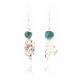 Certified Authentic Navajo .925 Sterling Silver Hooks WHITE Turquoise Turquoise Jasper Native American Earrings 371014210395
