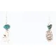 Certified Authentic Navajo .925 Sterling Silver Hooks WHITE Turquoise Turquoise Jasper Native American Earrings 371014210395