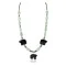 Certified Authentic Navajo .925 Sterling Silver Jade Turquoise Onyx Native American Necklace 390821037539