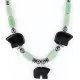 Certified Authentic Navajo .925 Sterling Silver Jade Turquoise Onyx Native American Necklace 390821037539