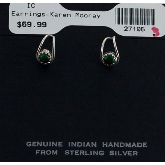 Certified Authentic Navajo .925 Sterling Silver Malachite Stud Native American Earrings 371119419946 Certified Authentic Navajo .925 Sterling Silver Malachite Stud Native American Earrings 371119419946
