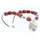 Certified Authentic Navajo .925 Sterling Silver Natural Abalone, Turquoise and Jasper Native American Necklace 750103-3