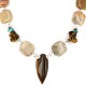 Certified Authentic Navajo .925 Sterling Silver Natural Agate and Tigers Eye Native American Necklace 370978127991