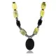 Certified Authentic Navajo .925 Sterling Silver Natural Agate Black Onyx Hematite Native American Necklace 15888-4