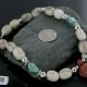 Certified Authentic Navajo .925 Sterling Silver Natural Agate Gold Stone Native American Necklace 370955481097