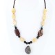 Certified Authentic Navajo .925 Sterling Silver Natural Agate Jasper Black Onyx Native American Necklace 15813-7