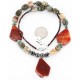 Certified Authentic Navajo .925 Sterling Silver Natural Agate Turquoise Carnelian Native American Necklace 390823971979 Certified Authentic Navajo .925 Sterling Silver Natural Agate Turquoise Carnelian Native American Necklace 390823971979