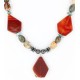 Certified Authentic Navajo .925 Sterling Silver Natural Agate Turquoise Carnelian Native American Necklace 390823971979