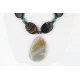 Certified Authentic Navajo .925 Sterling Silver Natural Agate Turquoise Jasper Native American Necklace 15800-34 Certified Authentic Navajo .925 Sterling Silver Natural Agate Turquoise Jasper Native American Necklace 15800-34