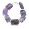 Certified Authentic Navajo .925 Sterling Silver Natural Amethyst Native American Bracelet 12742-207