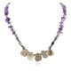 Certified Authentic Navajo .925 Sterling Silver Natural Amethyst Smoky Quartz Hematite Native American Necklace 15456-147
