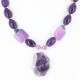 Certified Authentic Navajo .925 Sterling Silver Natural Amethyst Turquoise Agate Native American Necklace 750109-1-0