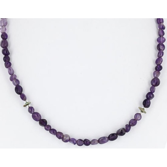 Navajo .925 Sterling Silver Turquoise Amethyst Necklace 15780-12 Navajo .925 Sterling Silver Turquoise Amethyst Necklace 15780-12