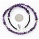 Certified Authentic Navajo .925 Sterling Silver Natural Amethyst Turquoise Native American Necklace 390829981695