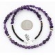 Navajo .925 Sterling Silver Turquoise Amethyst Necklace 15780-12 Navajo .925 Sterling Silver Turquoise Amethyst Necklace 15780-12