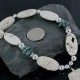 Certified Authentic Navajo .925 Sterling Silver Natural and WHITE Turquoise Native American Necklace 370965374552