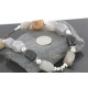 Certified Authentic Navajo .925 Sterling Silver Natural Black Onyx and Agate Native American Necklace 15455-11