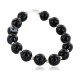 Certified Authentic Navajo .925 Sterling Silver Natural Black Onyx Native American Bracelet 12742-202
