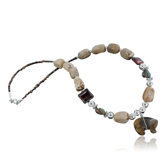 Certified Authentic Navajo .925 Sterling Silver Natural BOULDER Turquoise Native American Necklace 370913654214 Certified Authentic Navajo .925 Sterling Silver Natural BOULDER Turquoise Native American Necklace 370913654214