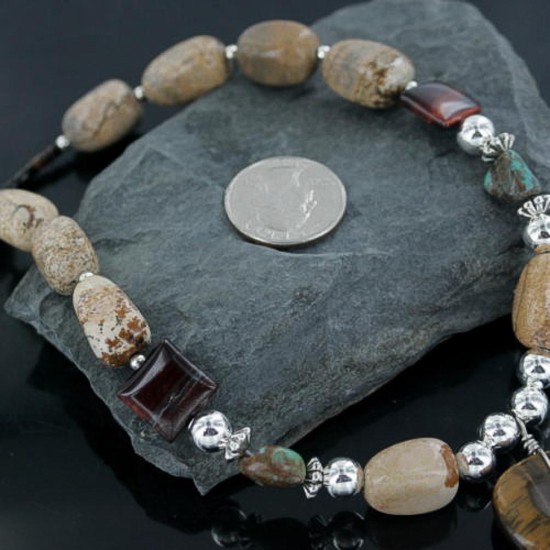 Certified Authentic Navajo .925 Sterling Silver Natural BOULDER Turquoise Native American Necklace 370913654214 Certified Authentic Navajo .925 Sterling Silver Natural BOULDER Turquoise Native American Necklace 370913654214