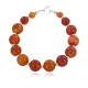 Navajo .925 Sterling Silver Natural Carnelian Bracelet 12742-205 Navajo .925 Sterling Silver Natural Carnelian Bracelet 12742-205