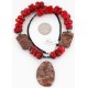 Certified Authentic Navajo .925 Sterling Silver Natural Coral Turqoise Hematite Native American Necklace 390803888066