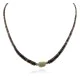 Certified Authentic Navajo .925 Sterling Silver Natural Dark Graduated Heishi and Turquoise Native American Necklace 15262-55