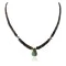 Certified Authentic Navajo .925 Sterling Silver Natural Dark Graduated Melon Shell Turquoise Drop Native American Necklace 15778-33