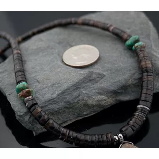 Certified Authentic Navajo .925 Sterling Silver Natural Drops Graduated Heishi Native American Necklace 370831219638 Certified Authentic Navajo .925 Sterling Silver Natural Drops Graduated Heishi Native American Necklace 370831219638