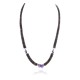 Certified Authentic Navajo .925 Sterling Silver Natural Graduated Heishi and Amethyst Native American Necklace 15151-16