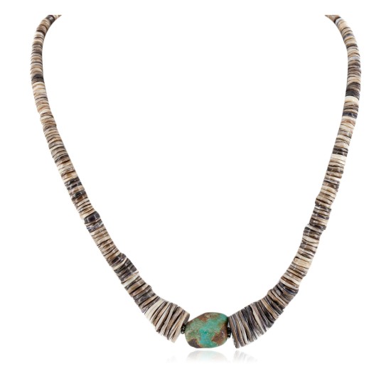 Certified Authentic Navajo .925 Sterling Silver Natural Graduated Heishi Turquoise Native American Necklace 7501008-717 Certified Authentic Navajo .925 Sterling Silver Natural Graduated Heishi Turquoise Native American Necklace 7501008-717
