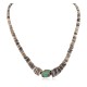 Certified Authentic Navajo .925 Sterling Silver Natural Graduated Heishi Turquoise Native American Necklace 7501008-717 Certified Authentic Navajo .925 Sterling Silver Natural Graduated Heishi Turquoise Native American Necklace 7501008-717